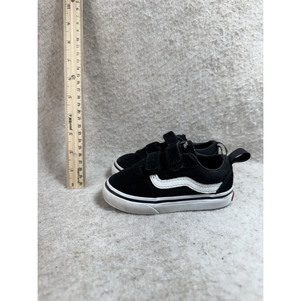 Vans toddler ‎ Black and white Sz 4C preowned no box